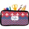 Patriotic Fleur de Lis Pencil / School Supplies Bags - Small