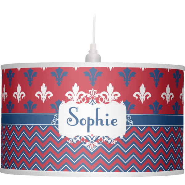 Patriotic Fleur de Lis Pendant Lamp Shade