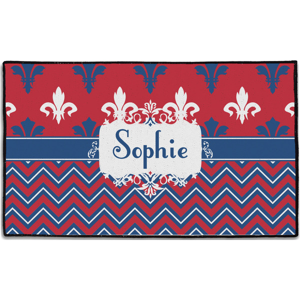 Custom Patriotic Fleur de Lis Door Mat - 60"x36" (Personalized)