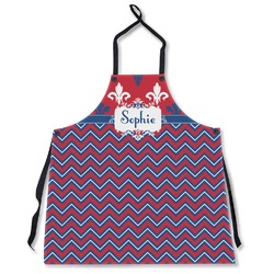 Patriotic Fleur de Lis Apron Without Pockets w/ Name or Text