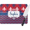 Patriotic Fleur de Lis Rectangular Glass Cutting Board (Personalized)