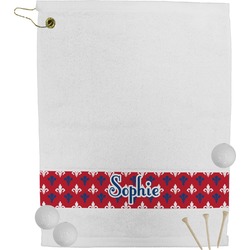 Patriotic Fleur de Lis Golf Bag Towel (Personalized)