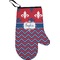 Patriotic Fleur de Lis Right Oven Mitt (Personalized)