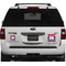 Patriotic Fleur de Lis Personalized Square Car Magnets on Ford Explorer