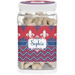 Patriotic Fleur de Lis Dog Treat Jar (Personalized)