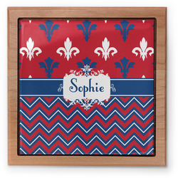 Patriotic Fleur de Lis Pet Urn w/ Name or Text