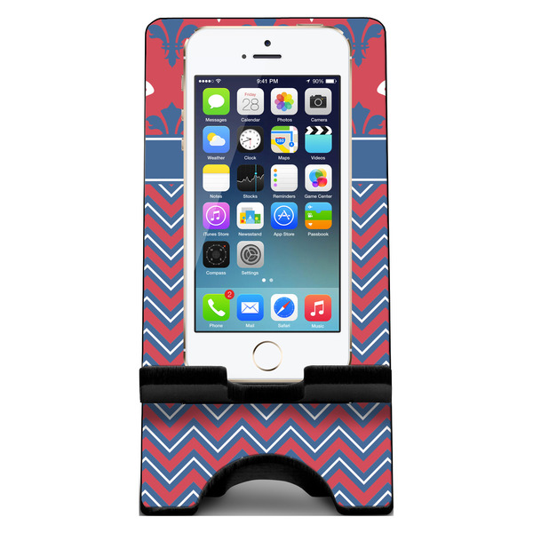 Patriotic Fleur de Lis Phone Stand w/ Phone