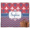 Patriotic Fleur de Lis Outdoor Picnic Blanket (Personalized)