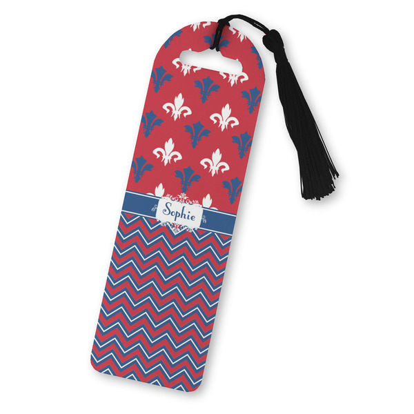 Custom Patriotic Fleur de Lis Plastic Bookmark (Personalized)