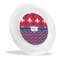 Patriotic Fleur de Lis Plastic Party Dinner Plates - 10" (Personalized)