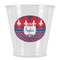 Patriotic Fleur de Lis Plastic Shot Glass (Personalized)