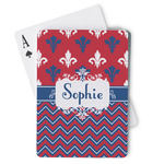 Patriotic Fleur de Lis Playing Cards (Personalized)