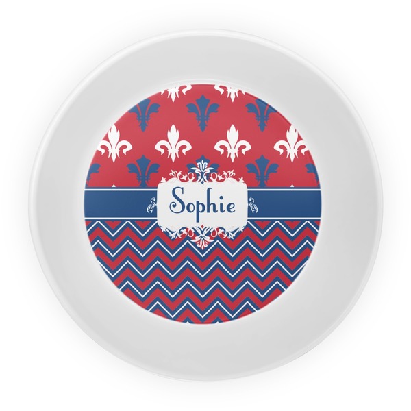 Patriotic Fleur de Lis Melamine Bowl - Center