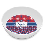 Patriotic Fleur de Lis Melamine Bowl - 8 oz (Personalized)
