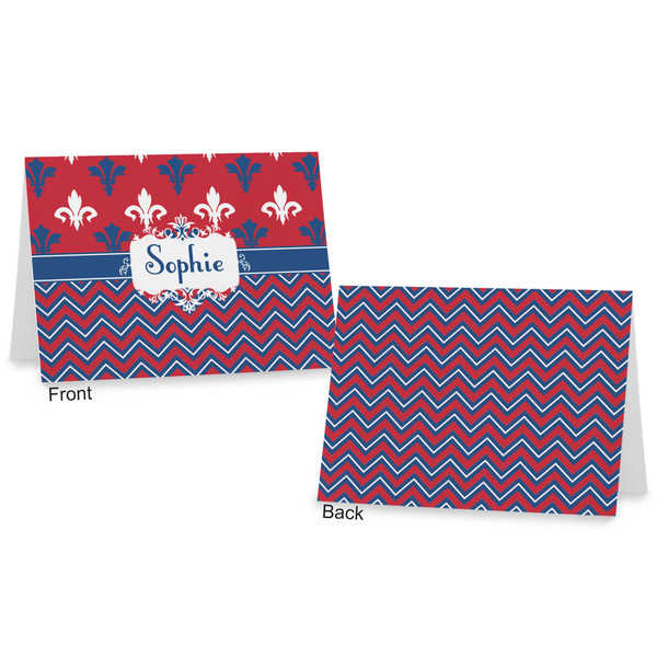 Patriotic Fleur de Lis Postcard - Front and Back