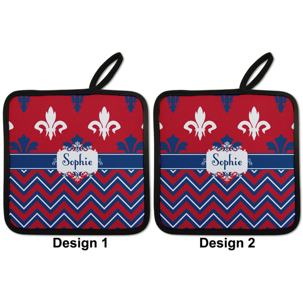 Patriotic Fleur de Lis Pot Holders - Set of 2 APPROVAL
