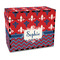 Patriotic Fleur de Lis Wood Recipe Box - Full Color Print (Personalized)