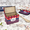 Patriotic Fleur de Lis Recipe Box - Full Color - In Context