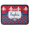 Patriotic Fleur de Lis Iron On Rectangle Patch w/ Name or Text