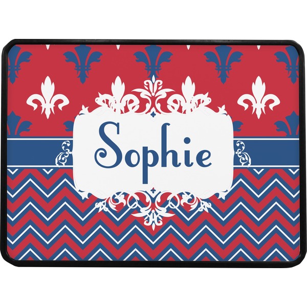 Patriotic Fleur de Lis Rectangular Car Hitch Cover w/ FRP Insert