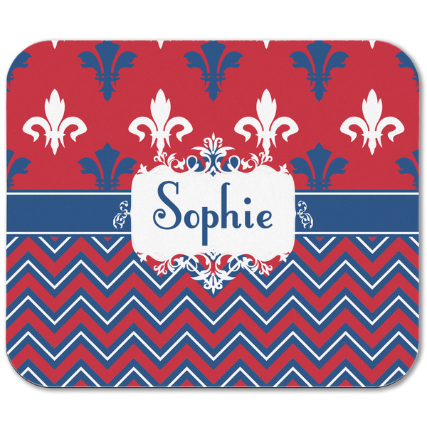 Patriotic Fleur de Lis Rectangular Mouse Pad - APPROVAL