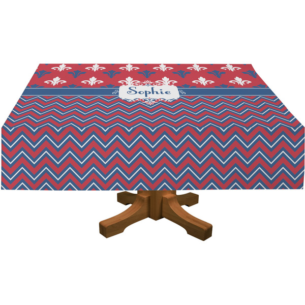 Patriotic Fleur de Lis Rectangular Tablecloths (Personalized)