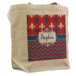 Patriotic Fleur de Lis Reusable Cotton Grocery Bag (Personalized)