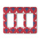Patriotic Fleur de Lis Rocker Style Light Switch Cover - Three Switch