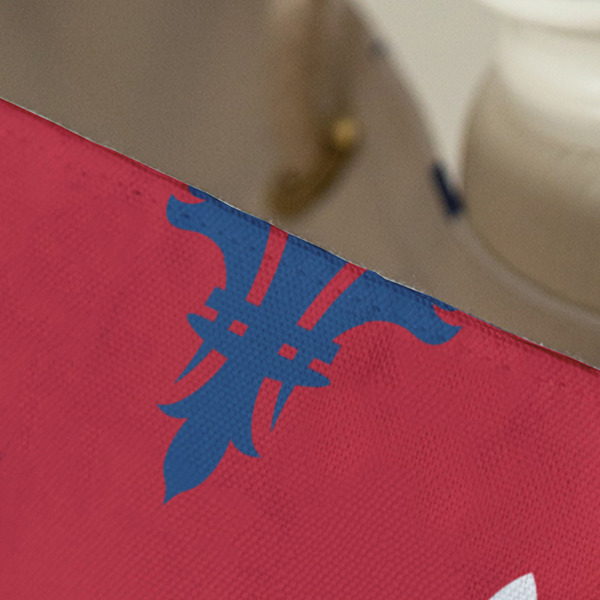 Patriotic Fleur de Lis Large Rope Tote - Close Up View