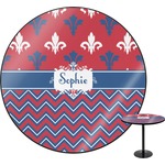 Patriotic Fleur de Lis Round Table - 24" (Personalized)
