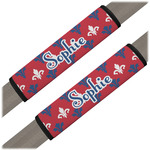 Patriotic Fleur de Lis Seat Belt Covers (Set of 2) (Personalized)