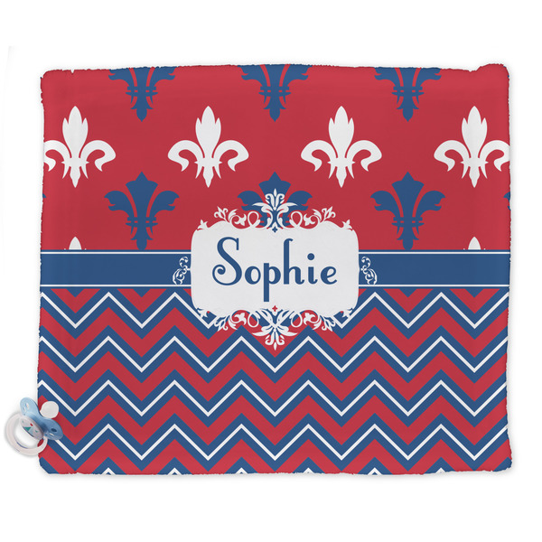 Custom Patriotic Fleur de Lis Security Blanket (Personalized)