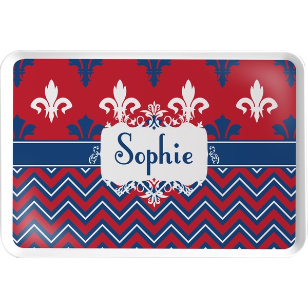 Custom Patriotic Fleur de Lis Serving Tray (Personalized)
