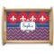 Patriotic Fleur de Lis Natural Wooden Tray - Large (Personalized)