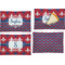Patriotic Fleur de Lis Set of Rectangular Appetizer / Dessert Plates