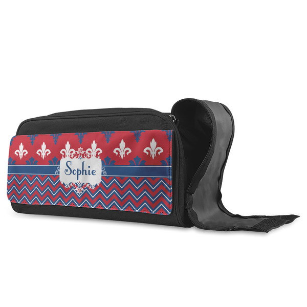 Patriotic Fleur de Lis Shoe Bags - ANGLE (Open)