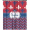 Patriotic Fleur de Lis Extra Long Shower Curtain - 70"x84" (Personalized)