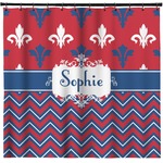 Patriotic Fleur de Lis Shower Curtain (Personalized)