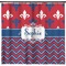 Patriotic Fleur de Lis Shower Curtain - 71" x 74" (Personalized)