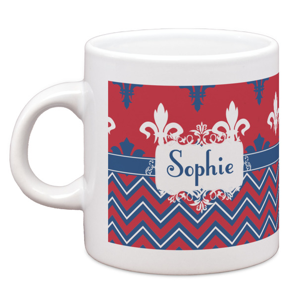 Patriotic Fleur de Lis Single Shot Espresso Cup - Single Front