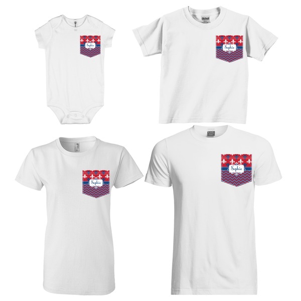 Patriotic Fleur de Lis Sized Pockets on Various Products