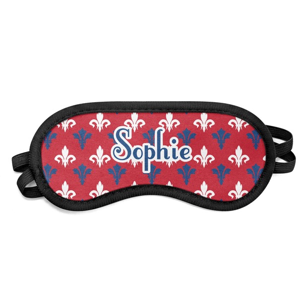 Custom Patriotic Fleur de Lis Sleeping Eye Mask - Small (Personalized)