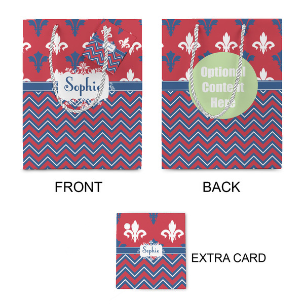 Patriotic Fleur de Lis Small Gift Bag - Approval