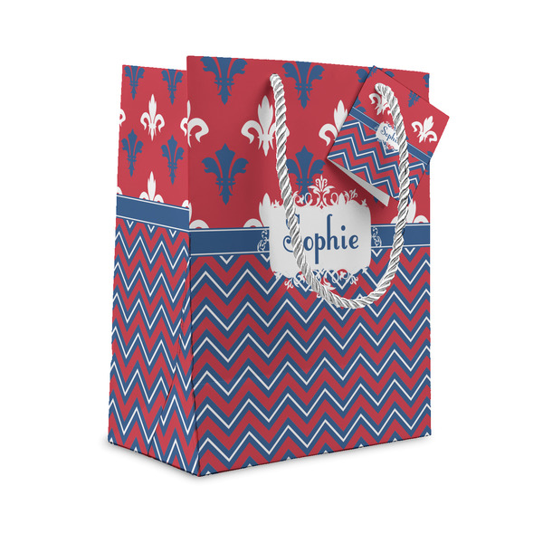 Custom Patriotic Fleur de Lis Gift Bag (Personalized)