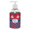 Patriotic Fleur de Lis Plastic Soap / Lotion Dispenser (8 oz - Small - White) (Personalized)