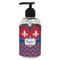 Patriotic Fleur de Lis Plastic Soap / Lotion Dispenser (8 oz - Small - Black) (Personalized)