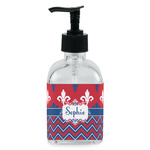 Patriotic Fleur de Lis Glass Soap & Lotion Bottle - Single Bottle (Personalized)