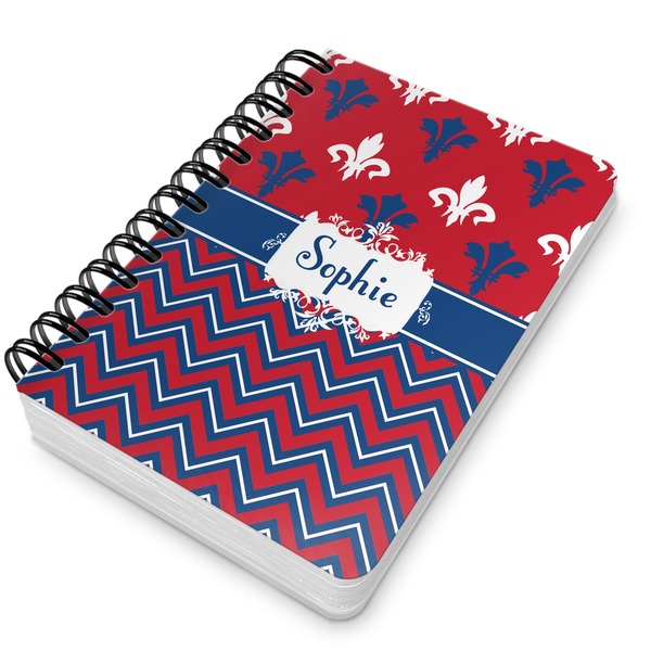 Patriotic Fleur de Lis Spiral Journal 5 x 7 - Main