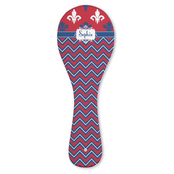 Custom Patriotic Fleur de Lis Ceramic Spoon Rest (Personalized)