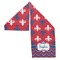 Patriotic Fleur de Lis Sports Towel Folded - Both Sides Showing